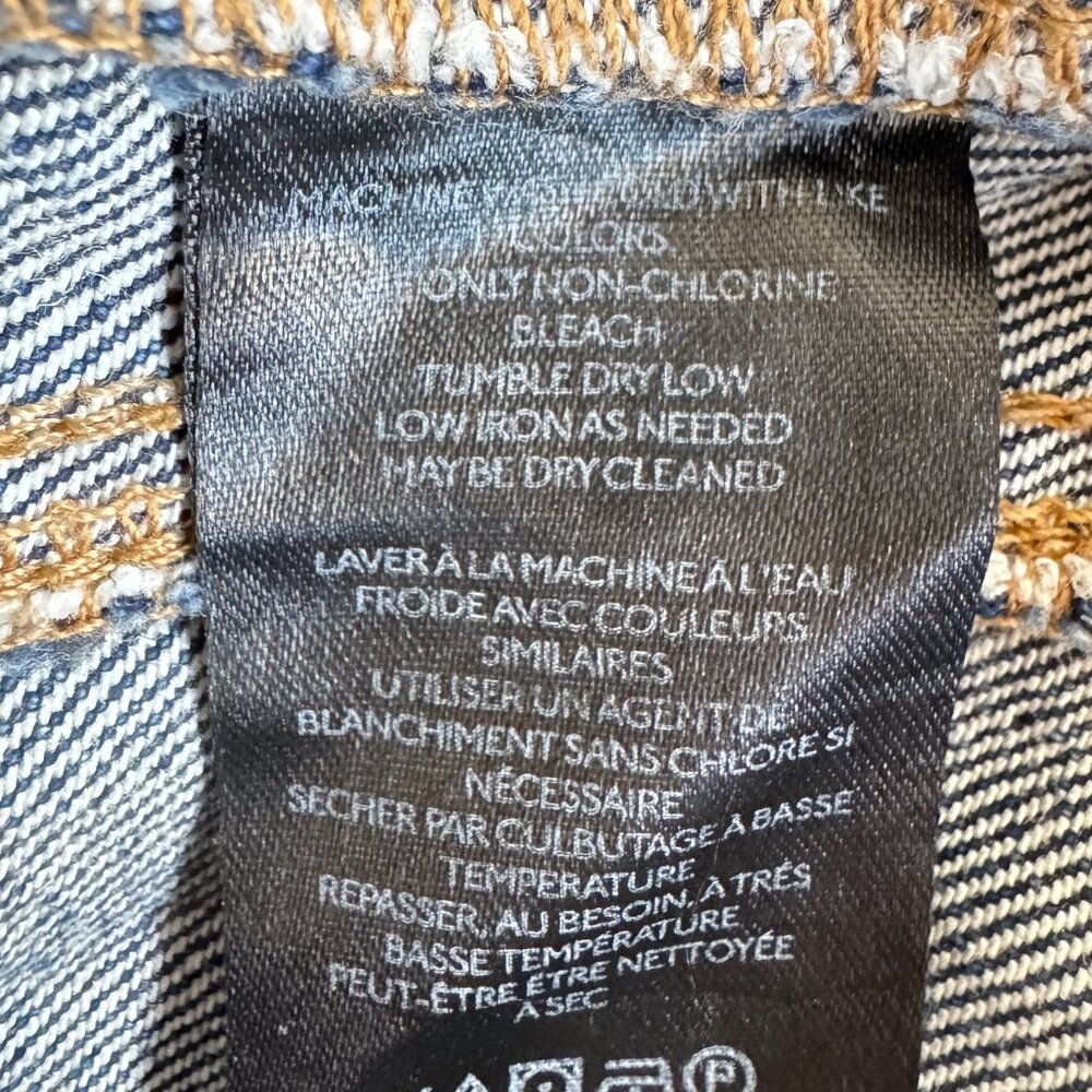 FREE PEOPLE We The Free Good Luck Mid Rise Barrel Leg Jeans in "Deep End" Sz 31 - Picture 8 of 13